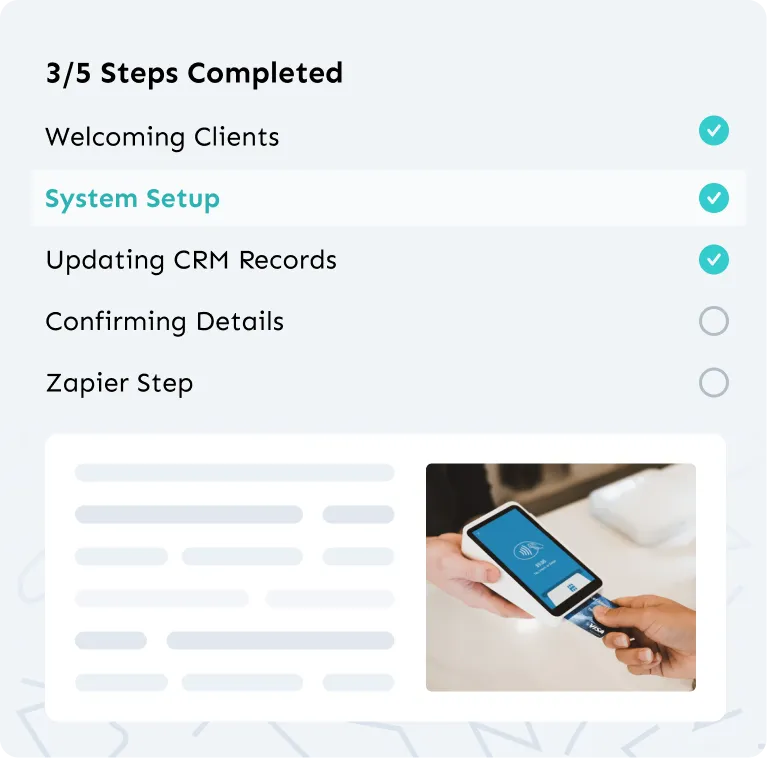 Waybook example of step by step process interface